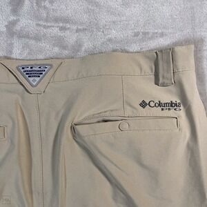 Columbia PFG Men's Pants Performance Fishing Neutral Lightweight 36x34‎ Beige